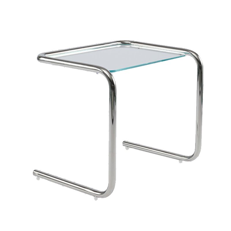 Tavolo da corner in vetro modernistico in vetro in metallo c laterale per soggiorno