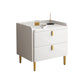 2 Drawers Stone Nightstand Glam Legs Included Bedside Cabinet ,18.5" Tall Clearhalo 'Bedroom Furniture' 'furn' 'furn_night_stand' 'Furniture' 'night_stand' 'Nightstands' 1200x1200_d6c03d2c-bc00-4230-9efb-39ea4685ed72