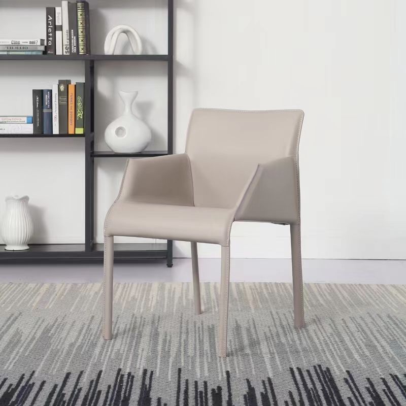 Kitchen Faux Leather Dining Chair Dining Room Upholstered Arm Chair Clearhalo 'Dining Chairs' 'Dining Tables & Seating' 'dining_chair' 'furn' 'furn_dining_chair' 'Furniture' 'Kitchen & Dining Furniture' 1200x1200_d6c12441-5777-4abe-872c-531c7f4b7a2f