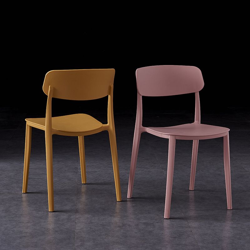 Contemporary Style Plastic Dining Chairs Open Back Dining Side Chairs for Kitchen Clearhalo ' kitchen&dining_furn' 'Dining Chairs' 'Dining Tables & Seating' 'dining_chair' 'furn' 'furn_dining_chair' 'Furniture' 'furniture_dining_chair' 'Kitchen & Dining Furniture' 'kitchen' 1200x1200_d6c14cb1-3822-4cee-996b-b6c213fa52b6