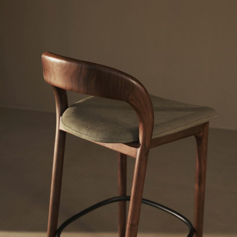 Tabourets de comptoir et de bar en tissu vert