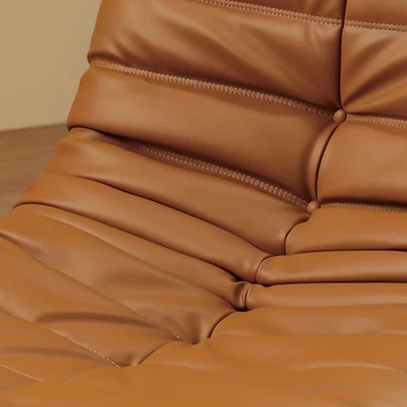 Asiento estacionario de cuero con sofá de 40 "de ancho con mechones divididos con mechones.