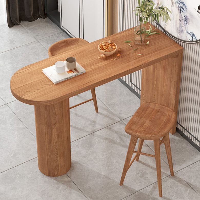 Specialty Pine Wood Top Bar Table Matte Finish Contemporary Pub Table Clearhalo 'Bar Furniture' 'Bar Tables' 'bar_tables' 'furn' 'furn_bar_tables' 'Furniture' 'Kitchen & Dining Furniture' 1200x1200_d6c2176b-01c9-462a-bdef-fee1a7b3bc8d