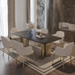 1/4/5/7 Pieces Designer Style Rectangle Dining Set Sintered Stone Top Dinette Table Set Clearhalo 'Dining Room Sets' 'Dining Tables & Seating' 'dining_room_set' 'furn' 'furn_dining_room_set' 'Furniture' 'Kitchen & Dining Furniture' 1200x1200_d6c30b18-472e-4ce5-aa3c-f4ec73a0d53e
