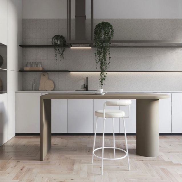 Industrial Wood Bar Table with Specialty Table Top Double Pedestal Table - 41.3" H Clearhalo 'Bar Furniture' 'Bar Tables' 'bar_tables' 'furn' 'furn_bar_tables' 'Furniture' 'furniture_bar_tables' 'Kitchen & Dining Furniture' 1200x1200_d6c5b5d4-08b8-4002-8815-47791f2edc4b