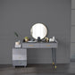 Gray Makeup Table with 5 Storage Drawers 19.68" Wide Vanity Tables Clearhalo 'Bedroom Furniture' 'furn' 'furn_makeup_vanities' 'Furniture' 'Makeup Vanities' 'makeup_vanities' 1200x1200_d6c67b5b-3518-4bb3-8caa-8010b7b46665