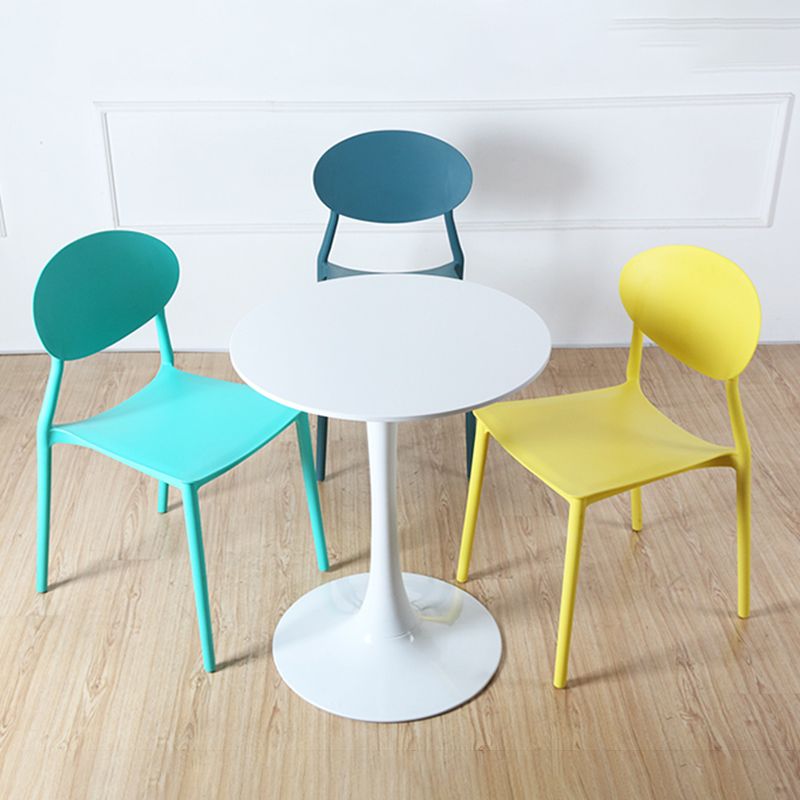 Stackable Open Back Dining Chairs Scandinavian Plastic Armless Side Chair Clearhalo 'Dining Chairs' 'Dining Tables & Seating' 'dining_chair' 'furn' 'furn_dining_chair' 'Furniture' 'Kitchen & Dining Furniture' 1200x1200_d6c6c444-0bb0-4413-9e6f-bf334b0942df