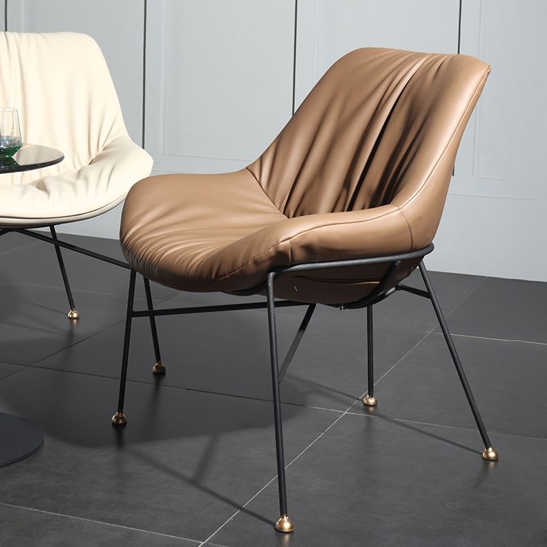 Contemporary Design PU Leather Dining Chairs Armless Solid Back Chair Clearhalo ' kitchen&dining_furn' 'Dining Chairs' 'Dining Tables & Seating' 'dining_chair' 'furn' 'furn_dining_chair' 'Furniture' 'furniture_dining_chair' 'Kitchen & Dining Furniture' 'kitchen' 1200x1200_d6c7226b-c4cc-49b1-b1fe-2bfb84ad32b3