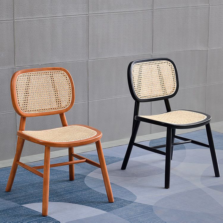 Scandinavian Style Wicker Dining Chairs for Home Open Back Side Chair Clearhalo 'Dining Chairs' 'Dining Tables & Seating' 'dining_chair' 'furn' 'furn_dining_chair' 'Furniture' 'Kitchen & Dining Furniture' 1200x1200_d6c75287-9e7f-4f99-a6af-2affe35597f3