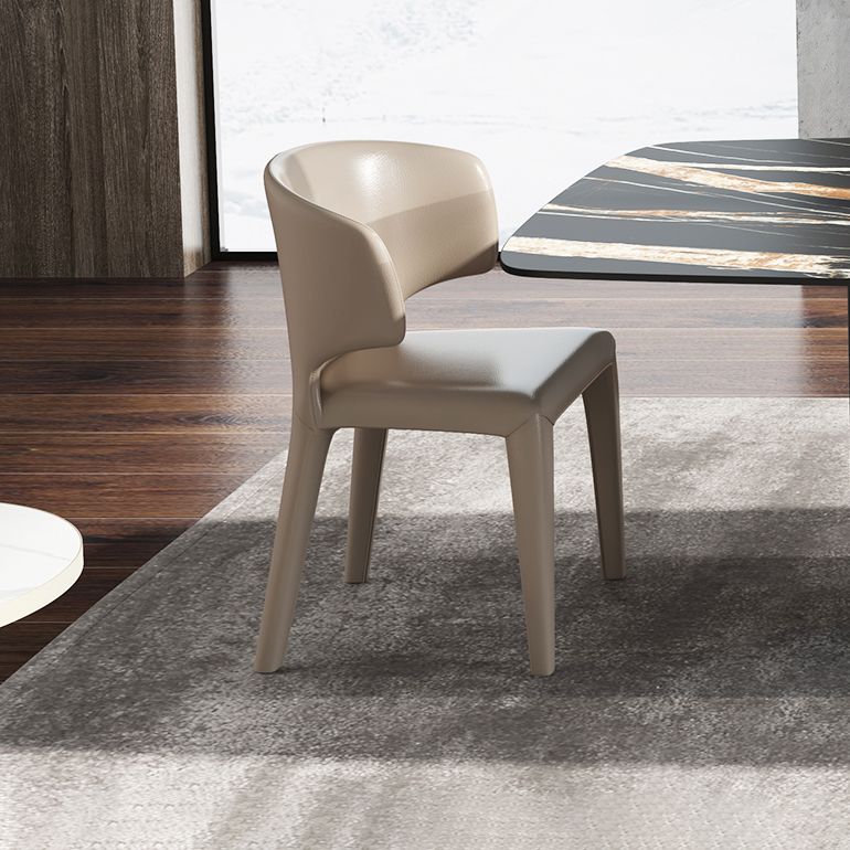 Faux Leather Contemporary Dining Room Chair Matte Finish Wingback Side Dining Chair Clearhalo ' kitchen&dining_furn' 'Dining Chairs' 'Dining Tables & Seating' 'dining_chair' 'furn' 'furn_dining_chair' 'Furniture' 'furniture_dining_chair' 'Kitchen & Dining Furniture' 'kitchen' 1200x1200_d6c822e8-ed83-47b2-8f60-92ea8955ab46