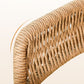 Contemporary Rattan Two Arm Chaise Flared Arms for Bedroom Living Room