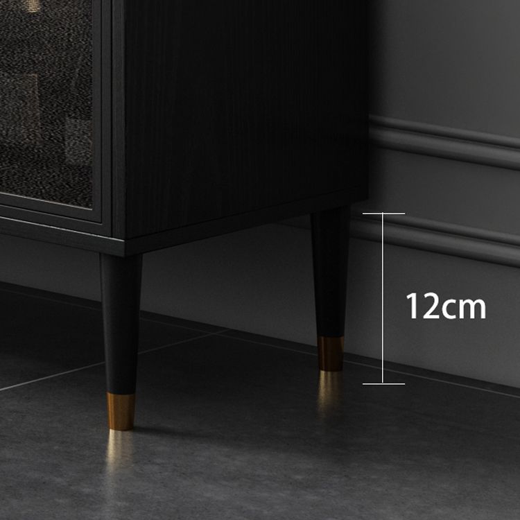 Black Engineered Wood Buffet Server with Drawers Modern Dining Server Clearhalo 'buffet_sideboard' 'Buffets & Sideboards' 'furn' 'furn_buffet_sideboard' 'Furniture' 'Kitchen & Dining Furniture' 1200x1200_d6c8e47c-e65a-4407-a188-6131fa5d81ea