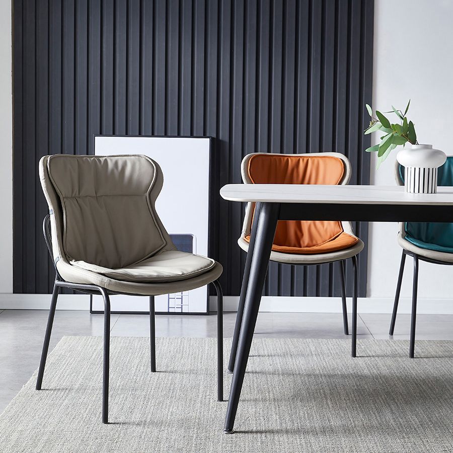 Modern Upholstered Side Dining Chairs Side Chair with Metal Legs (Set of 2) Clearhalo ' kitchen&dining_furn' 'Dining Chairs' 'Dining Tables & Seating' 'dining_chair' 'furn' 'furn_dining_chair' 'Furniture' 'furniture_dining_chair' 'Kitchen & Dining Furniture' 'kitchen' 1200x1200_d6c94b57-9451-443a-a533-422eb123544b