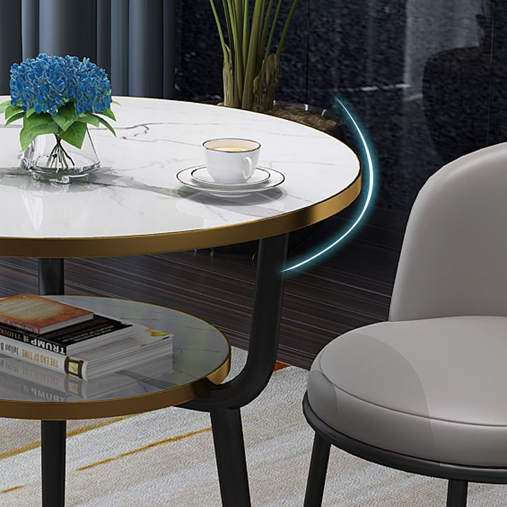 Contemporary MDF Standard Dining Table Round Shape Kitchen Dining Table with 3 Legs Base Clearhalo ' dining_table' 'Dining Tables & Seating' 'Dining Tables' 'furn' 'furn_dining_table' 'Furniture' 'furniture_dining_table' 'Kitchen & Dining Furniture' 'kitchen&dining_furn' 'kitchen' 'kitchen_dining_table' 1200x1200_d6c994f9-26b8-4a84-9df8-117ee2ced9e5