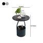 19.6" Tall Modern Round Slate Top Side Table Iron Pedestal End Table Clearhalo 'Coffee & Accent Tables' 'End & Side Tables' 'end_side_tables' 'furn' 'furn_end_side_tables' 'Furniture' 'Living Room Furniture' 1200x1200_d6c9d78c-6cd6-4008-8b7d-0a5388550905
