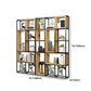 Contemporary Metal and Wooden Shelf Bookcase Open Bookcase for Office
