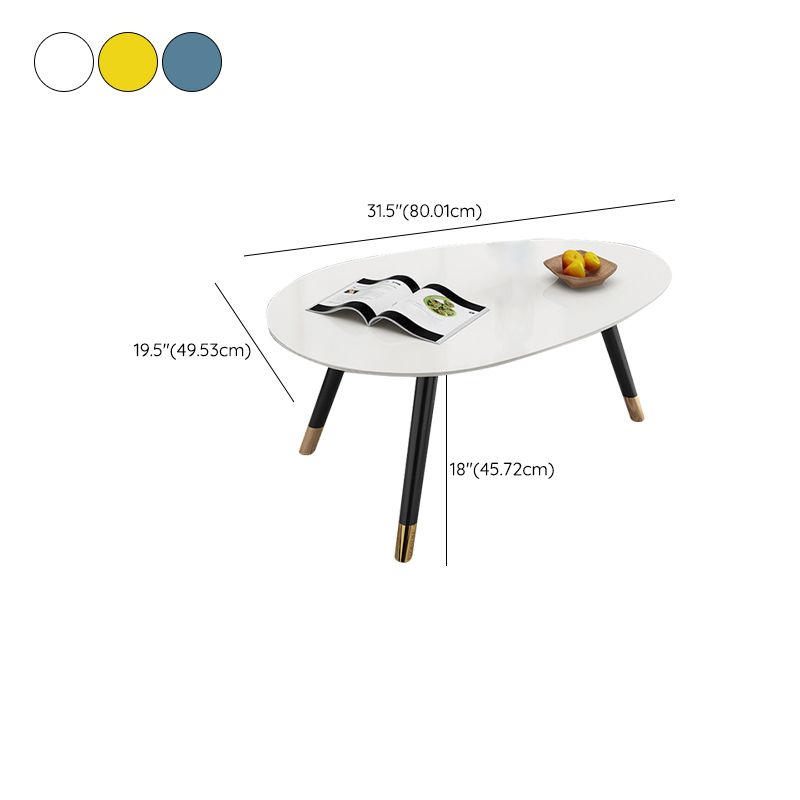 Ensemble de table basse contemporaine sans table basse en bois à 3 pieds pénibles