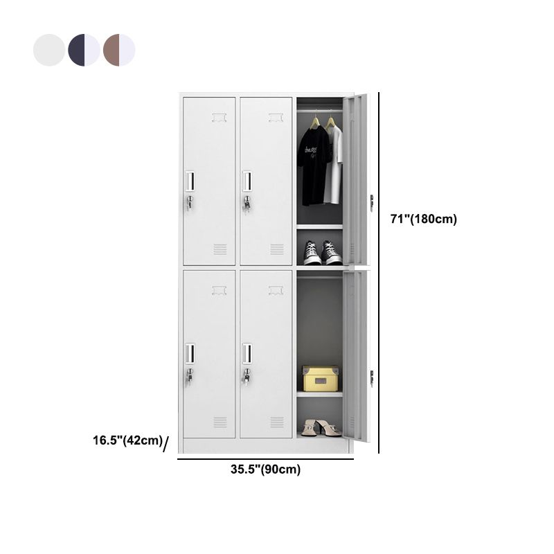 Metal Wardrobe Cabinet Contemporary Hinged Wardrobe Closet for Home Clearhalo 'Armoires & Wardrobes' 'armoires_wardrobes' 'Bedroom Furniture' 'furn' 'furn_armoires_wardrobes' 'Furniture' 1200x1200_d6cce82b-e54f-4919-a3b5-07366a9635c4
