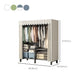 Freestanding Metal Frame Wardrobe Foldable Wardrobe with Garment Rod