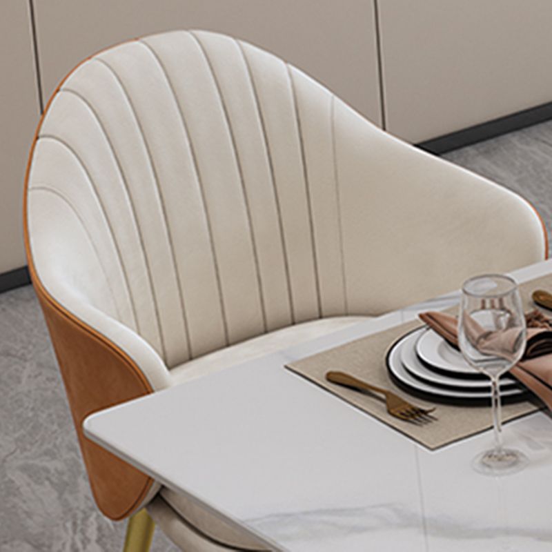 Moderne Rechteckstein -Esstisch 1/5 Stück Essset für Cafe