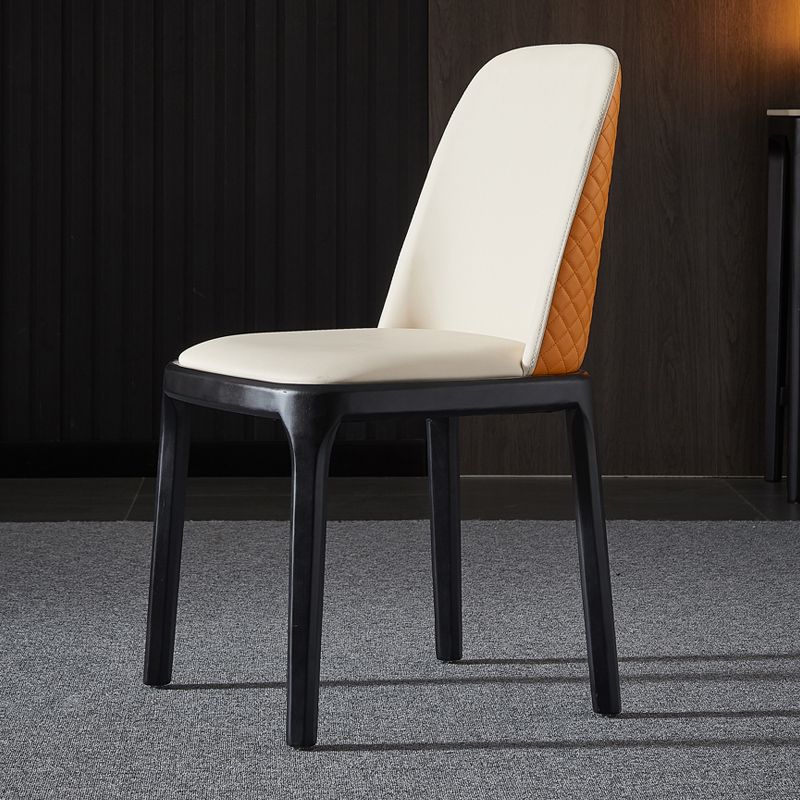 Contemporary Style Side Chairs Armless Parsons Chairs with Wooden Legs Clearhalo ' kitchen&dining_furn' 'Dining Chairs' 'Dining Tables & Seating' 'dining_chair' 'furn' 'furn_dining_chair' 'Furniture' 'furniture_dining_chair' 'Kitchen & Dining Furniture' 'kitchen' 1200x1200_d6d13366-d93a-41ca-9d2d-da9196ed4566