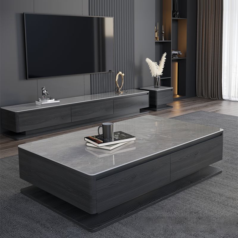 15"H Contemporary Cocktail Table Stone Rectangle Coffee Table Clearhalo 'Coffee & Accent Tables' 'Coffee Tables' 'coffee_tables' 'furn' 'furn_coffee_tables' 'Furniture' 'Living Room Furniture' 1200x1200_d6d26769-ce3f-476f-bd64-f99013068b4f