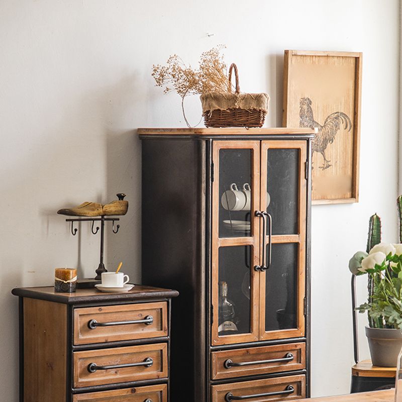 Modern Metal Display Stand Glass Doors Display Cabinet with Door for Living Room Clearhalo 'Display & China Cabinets' 'display_china_cabinets' 'furn' 'furn_display_china_cabinets' 'Furniture' 'Kitchen & Dining Furniture' 1200x1200_d6d29105-65a3-4321-ae51-f25e08e5dd86