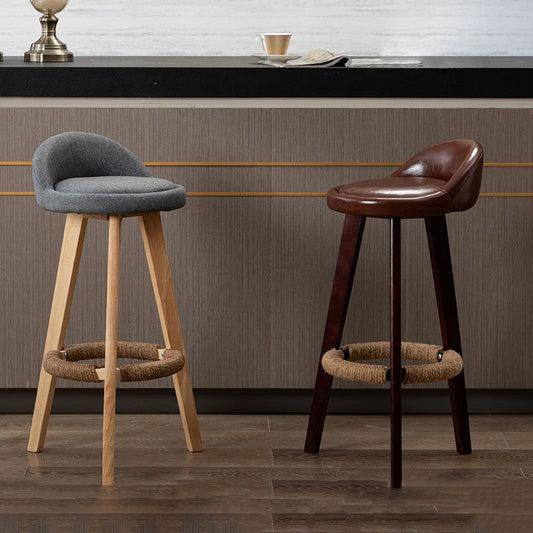 Contemporary Home Footrest Stool Matte Finish Upholstered Barstool Clearhalo 'Bar Furniture' 'Bar Stools' 'bar_stools' 'furn' 'furn_bar_stools' 'Furniture' 'furniture_bar_stools' 'Kitchen & Dining Furniture' 1200x1200_d6d2d607-618b-46be-b2bf-34a74cfb20f0