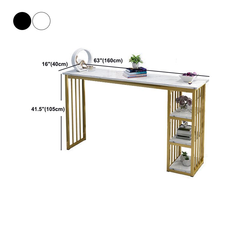 Faux Marble Counter Height Bar Table Glam Metal Base Counter Wine Table Clearhalo 'Bar Furniture' 'Bar Tables' 'bar_tables' 'furn' 'furn_bar_tables' 'Furniture' 'Kitchen & Dining Furniture' 1200x1200_d6d3a330-e2cc-440d-8a15-afc6e18cf461