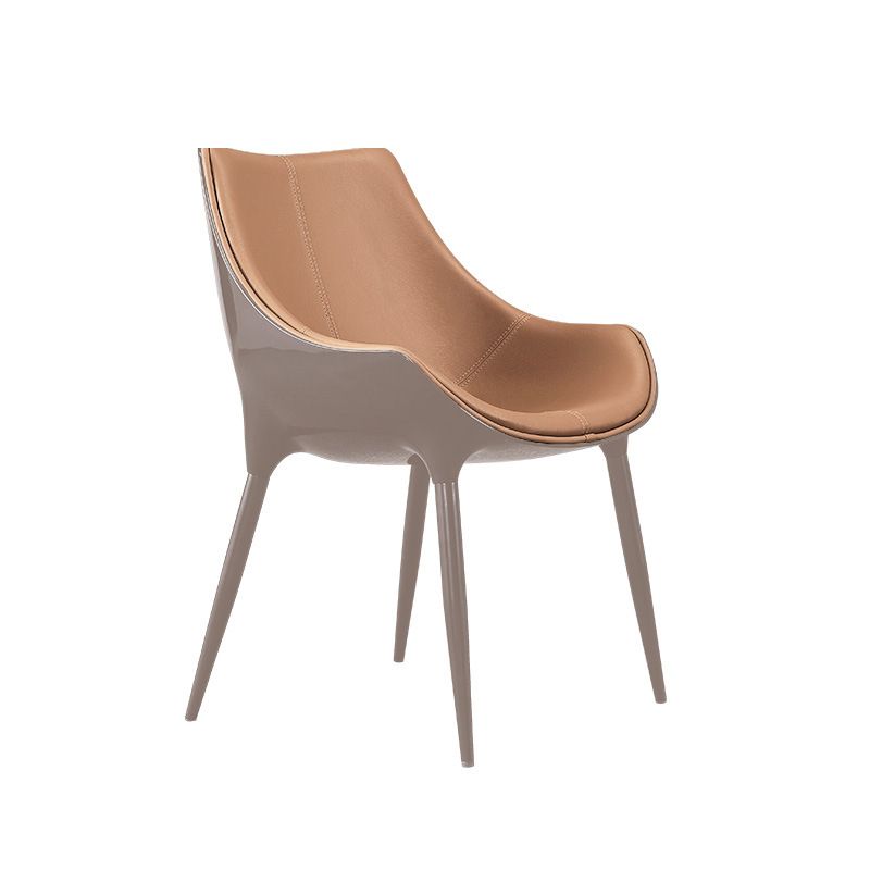 Indoor Modern Style Side Chair Solid Back Metal Upholstered Dining Room Chair (Set of 2) Clearhalo ' kitchen&dining_furn' 'Dining Chairs' 'Dining Tables & Seating' 'dining_chair' 'furn' 'furn_dining_chair' 'Furniture' 'furniture_dining_chair' 'Kitchen & Dining Furniture' 'kitchen' 1200x1200_d6d46a41-d846-432d-91dd-0a4934341671