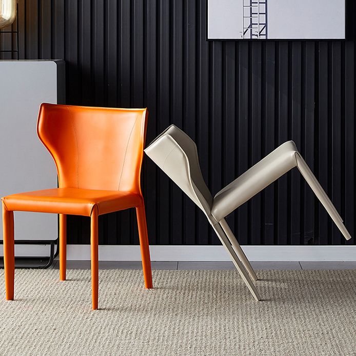 Contemporary Kitchen Wingback Side Chair Armless Dining Chairs Clearhalo 'Dining Chairs' 'Dining Tables & Seating' 'dining_chair' 'furn' 'furn_dining_chair' 'Furniture' 'Kitchen & Dining Furniture' 1200x1200_d6d53358-227a-4772-a0d3-a917edb65f41