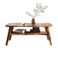 Wooden Rectangle Contemporary Coffee Table 4 Legs Single Coffee Table