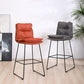 Modern Faux Leather Counter Stool Bar-height Bar Stool with Black Frame Clearhalo 'Bar Furniture' 'Bar Stools' 'bar_stools' 'furn' 'furn_bar_stools' 'Furniture' 'Kitchen & Dining Furniture' 1200x1200_d6d5f0d5-a63c-451f-b394-23fd3fff9a5e