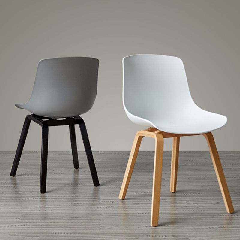 Scandinavian Restaurant Solid Back Side Chair Wood Matte Finish Dining Chair Clearhalo ' kitchen&dining_furn' 'Dining Chairs' 'Dining Tables & Seating' 'dining_chair' 'furn' 'furn_dining_chair' 'Furniture' 'furniture_dining_chair' 'Kitchen & Dining Furniture' 'kitchen' 1200x1200_d6d6d664-7ca4-4ef0-b9e4-6157fbb6289d