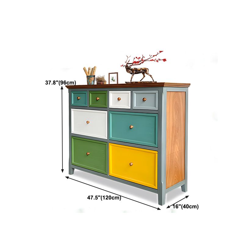 Traditional Style Grey Storage Chest Wooden Storage Chest Dresser for Bedroom