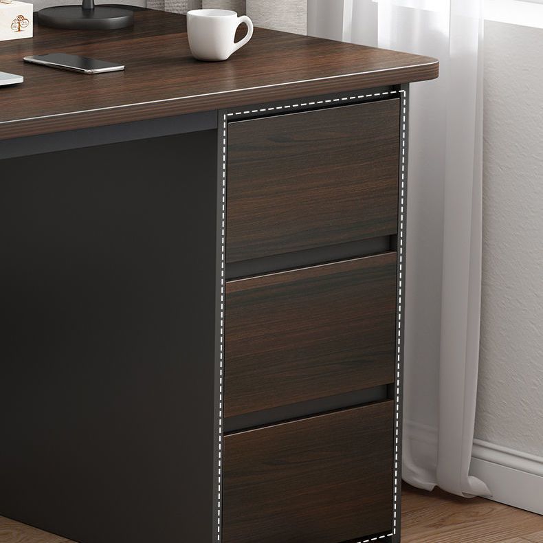 Escritorio de escritura de metal y madera escritorio de oficina rectangular para dormitorios