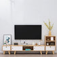 Solid Wood TV Stand Console Open Storage TV Console for Living Room