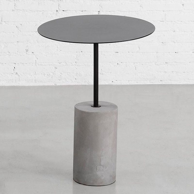 Tavolo da tavolo da tavolo moderno moderno di metà secolo con base in cemento
