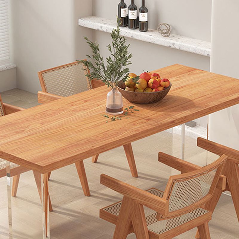 Rectangle Double Pedestal Dining Table Medieval Modern Style Wood Table for Living Room Clearhalo 'Dining Tables & Seating' 'Dining Tables' 'dining_table' 'furn' 'furn_dining_table' 'Furniture' 'Kitchen & Dining Furniture' 1200x1200_d6db9e78-bbbb-4037-9200-97e9cca3aaf0