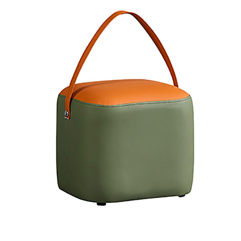 POUF OTTOMANO DE POUF OTTOMANO Capazonado de cuero Genuino