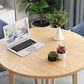 Round Dinner Table Modern Natural Wooden Tabletop for 2 Persons