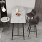 Industrial Black Metal Bar Table Rectangle Top 41.3"H Bistro Table with Footrest Clearhalo 'Bar Furniture' 'Bar Tables' 'bar_tables' 'furn' 'furn_bar_tables' 'Furniture' 'furniture_bar_tables' 'Kitchen & Dining Furniture' 1200x1200_d6dc83c6-01c7-4a36-a057-1bc6554f32ae