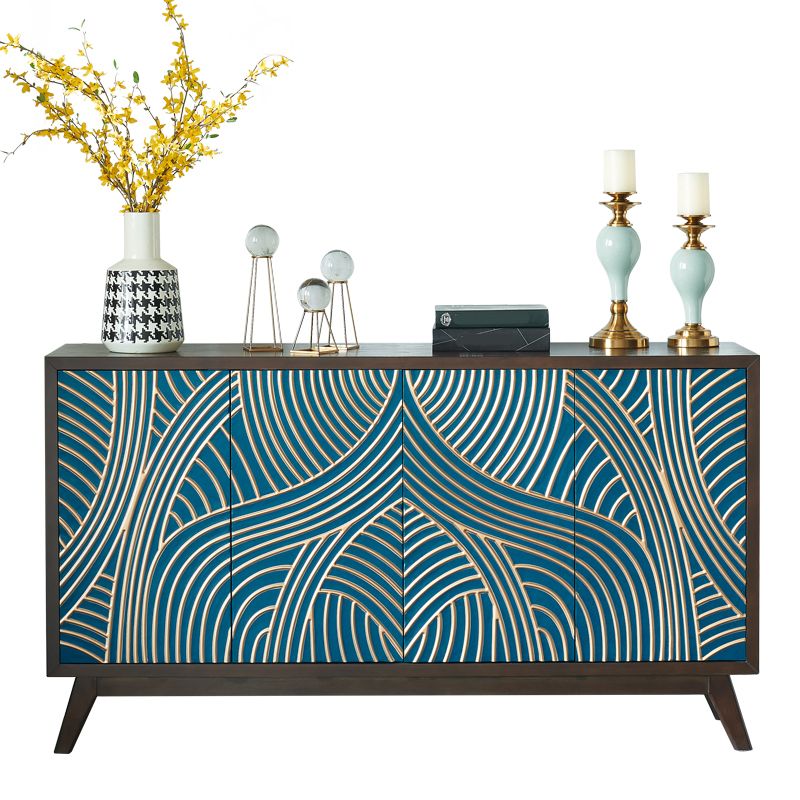 Table du buffet en bois massif armoire à butte contemporaine pour la cuisine