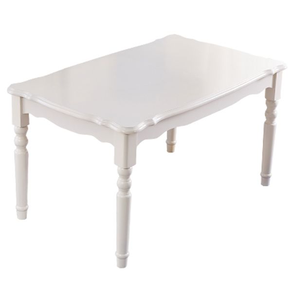 Mid-Century Modern Dining Table White Rectangle Solid Wood Dining Table Clearhalo ' dining_table' 'Dining Tables & Seating' 'Dining Tables' 'furn' 'furn_dining_table' 'Furniture' 'furniture_dining_table' 'Kitchen & Dining Furniture' 'kitchen&dining_furn' 'kitchen' 'kitchen_dining_table' 1200x1200_d6dd489c-7466-4b5e-bee4-2c6f24f1823f