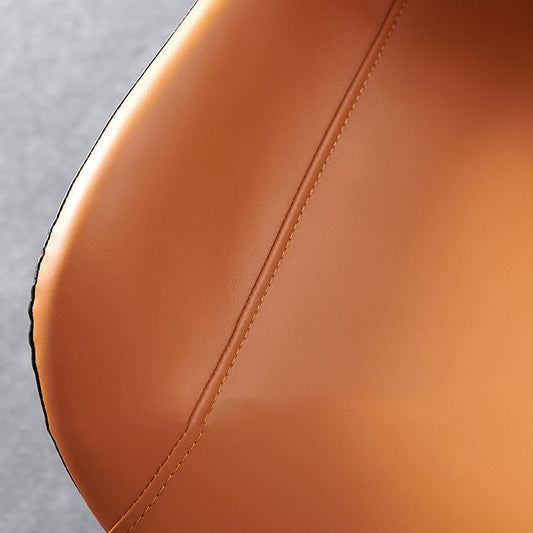 Sedia da pranzo in pelle finica industriale gambe da pranzo in metallo nero