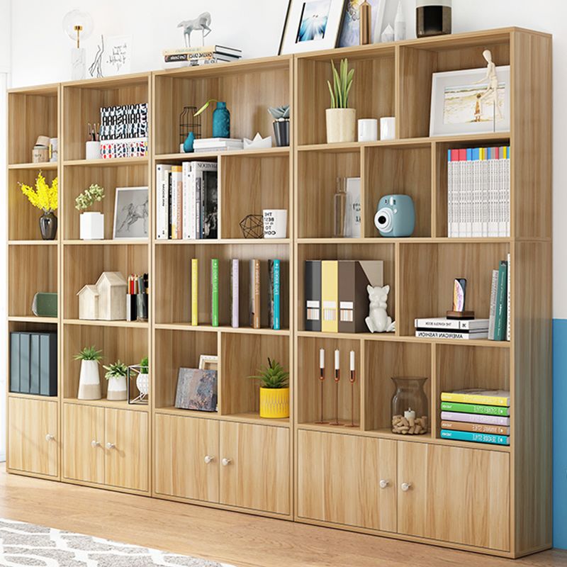 Closed Wooden Bookshelf Modern Home Living Room Standard Bookcase with Door Clearhalo 'Bookcases' 'furn' 'furn_bookcases' 'Furniture' 'Office Furniture' 1200x1200_d6df30d0-c8dc-493e-828d-1704a8b2f26f