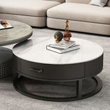 Frame Coffee Table Set Slate Cocktail Table with Storage Drawers Clearhalo 'Coffee & Accent Tables' 'Coffee Tables' 'coffee_tables' 'furn' 'furn_coffee_tables' 'Furniture' 'Living Room Furniture' 1200x1200_d6df551e-c2a7-469e-be47-8b2703e49560