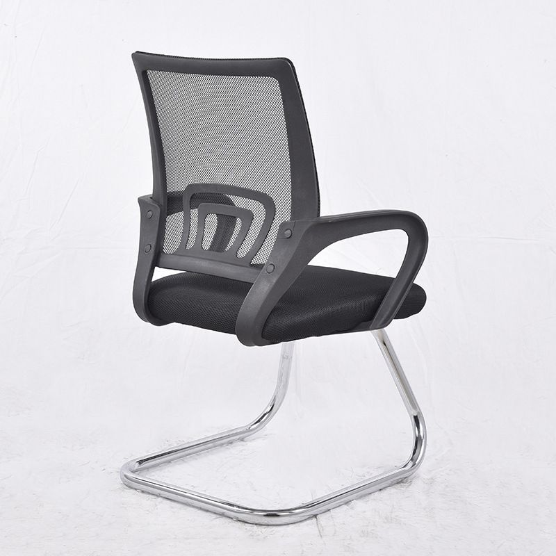 Middle Back Office Chair with Mesh and Sponge Cushion Fixed Arm Chair Clearhalo 'furn' 'furn_office_chair' 'Furniture' 'Office Chairs' 'Office Furniture' 'office_chair' 1200x1200_d6e0bfe2-d23f-4813-a30d-1759423cd2f7