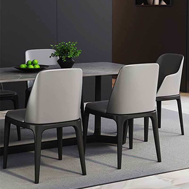 Industrial Dining Rectangle Table Sintered Stone Table with Metal Legs for Kitchen