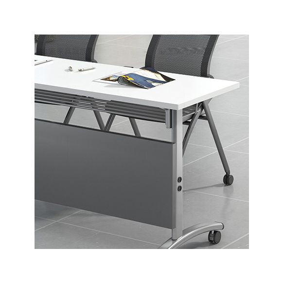 Modern Style Office Desk Rectangular Shape Wooden Conference Table with 2-Legs for Office